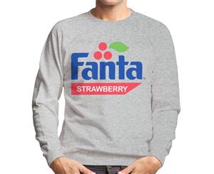 Fanta Strawberry Retro 1980s Logo Men's Sweatshirt - Heather Grey
