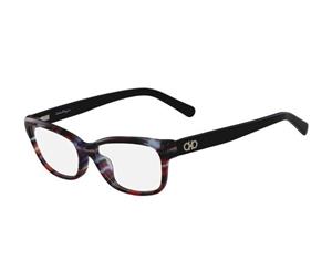Ferragamo Rx SF2789 Geometric Blue Red Women Eyeglasses