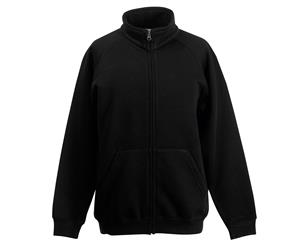 Fruit Of The Loom Childrens/Kids Unisex Poly-Cotton Sweat Jacket (Black) - BC1363