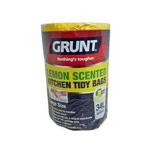 Grunt 34L Lemon Scented Kitchen Tidy Bags - 50 Pack