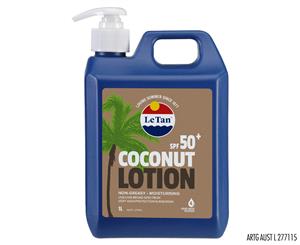 Le Tan Coconut SPF50+ Sunscreen Lotion 1L