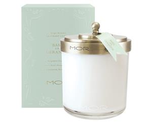 MOR Scented Home Library Fragrant Candle 380g - Basil & Geranium