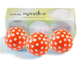 Navika Polka Pack Of 3 Golf Balls Orange/White