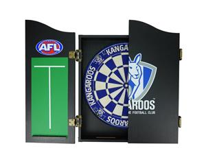 North Melbourne Kangaroos AFL Dart Board & Cabinet Set