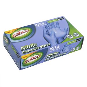 Sabco Medium Purple Nitrile Disposable Gloves - 100 Pack