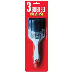 Uni Pro 25 - 75mm 3 Piece Paint Brush Set