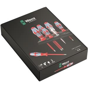 WERA 7 Piece Stainless Steel VDE Screwdriver Set And Rack