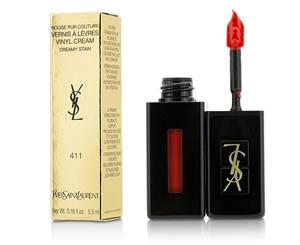 Yves Saint Laurent Rouge Pur Couture Vernis A Levres Vinyl Cream Creamy Stain # 411 Rhythm Red 5.5ml/0.18oz
