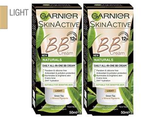 2 x Garnier SkinActive BB Cream 50mL - Light