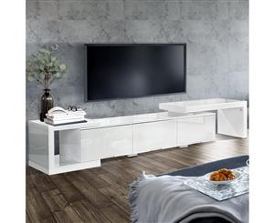 290CM TV Cabinet Entertainment Unit Stand High Gloss Lowline White