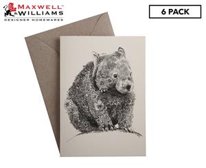 6 x Maxwell & Williams Marini Ferlazzo Greeting Card - Wombat