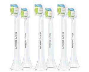 6pc Philips HX6072 Sonicare WC Optimal Replacement Heads for Electric Toothbrush