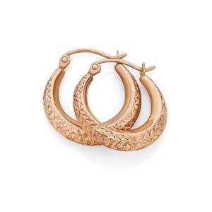 9ct Rose Gold Medium Creole Earrings