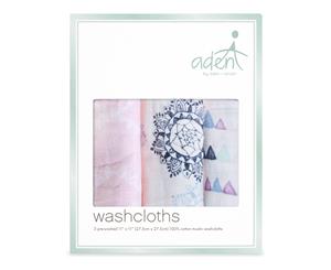 Aden Washcloth - Pretty Pink 3 pack by Aden+Anais