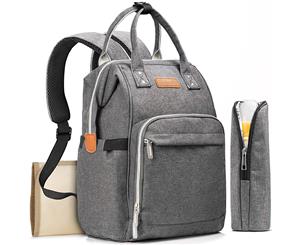 Ankommling Diaper Bag Multi-Function Waterproof Travel Backpack-Grey