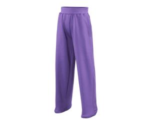 Awdis Childrens Unisex Jogpants / Jogging Bottoms / Schoolwear (Pack Of 2) (Purple) - RW6842