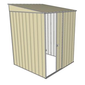 Build-a-Shed 1.5 x 1.5 x 2m Skillion Shed without Side Doors - Cream