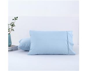 Dreamaker 250TC Plain Dyed Standard Pillowcases-48X73cm Azure
