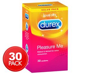 Durex Pleasure Me Ribbed & Dotted Condoms 30pk