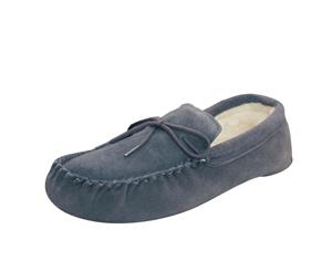 Eastern Counties Leather Unisex Wool-Blend Soft Sole Moccasins (Navy) - EL182