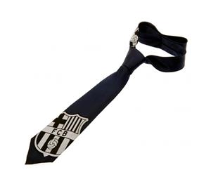 Fc Barcelona Large Crest Silk Tie (Navy) - TA3370