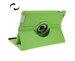 For iPad 2/3/4 CaseSmart Function Rotatable Shielding Leather CoverGreen