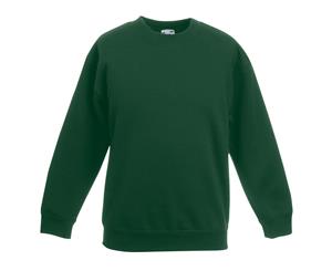 Fruit Of The Loom Kids Unisex Classic 80/20 Set-In Sweatshirt (Bottle Green) - RW3154