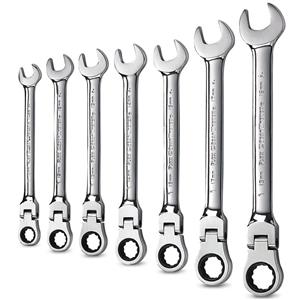 GEARWRENCH 7 Piece Flex Head Ratcheting Wrench Set Metric 9900D