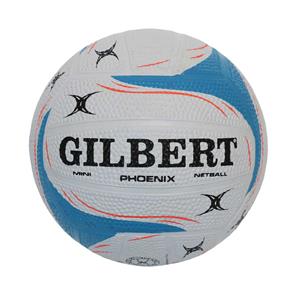 Gilbert Pheonix Mini Netball White / Blue Mini