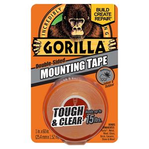 Gorilla 1.5m Mounting Tape Clear