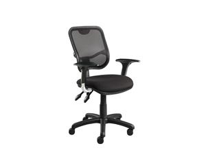 Hawk - Mesh Back Ergonomic Office Chair - black chrome height adjustable