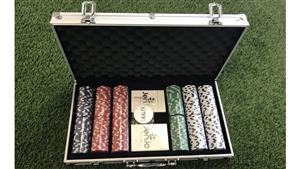 Jenjo Poker Sets With Premium Plastic Playing Cards