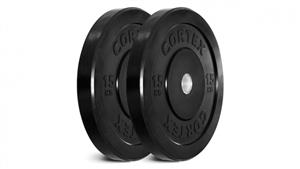 Lifespan Fitness Cortex 15KG Bumper Plate Pair - Black