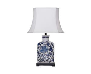 Lolly Ceramic Chinese Table Lamp - Blue and White Procelain