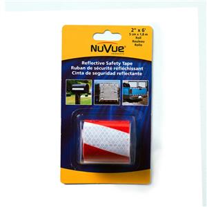 NuVue 50 x 1800mm Red White Reflective Safety Tape
