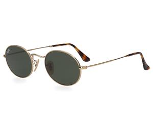Ray-Ban RB3547N Oval Flat Lenses Sunglasses - Gold/Green