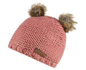 Regatta Girls Hedy Lux Hat Pom Pom Warm Walking Knitted Beanie Hat (Dusty Rose) - RG3829