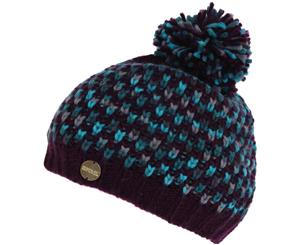 Regatta Womens Frosty III Knit Fleece Lined Winter Hat - Prune