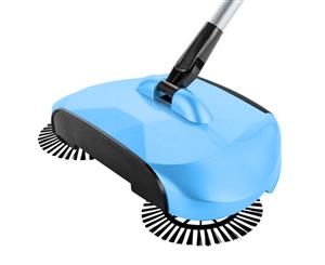 SOGA Auto Household Spin Hand Push Sweeper Home Broom Room Floor Dust Cleaner Mop Blue