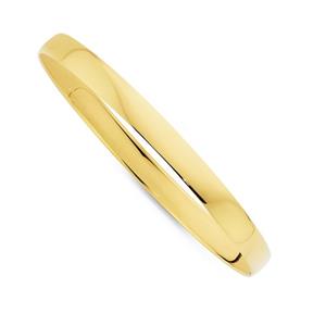 Solid 9ct Gold 6mm Wide Bangle