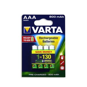Varta AAA Rechargeable Batteries - 4 Pack