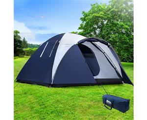 Weisshorn 4 Person Family Camping Tent Hiking Beach Tents Canvas Swag Waterproof