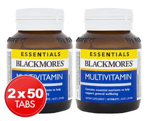 2 x Blackmores Essentials Multivitamin 50 Tabs