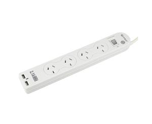 4 Outlet Power Board with 2 USB Charging Ports