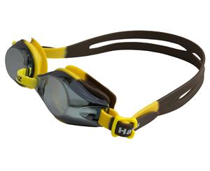 AFL Adult's Hawthorn Hawks Swimming Goggles - Chocolate/Yellow