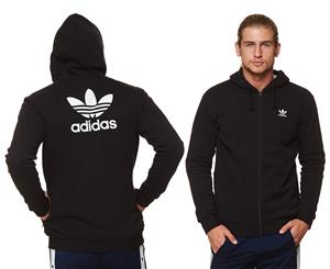 Adidas Originals Men's Trefoil Full Zip Hoodie - Black