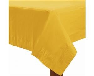 Amscan Plastic Lined Solid Colour Tablecover (Yellow) - SG7814