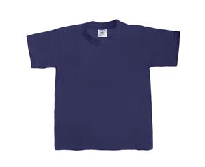 B&C Kids/Childrens Exact 190 Short Sleeved T-Shirt (Navy Blue) - BC1287