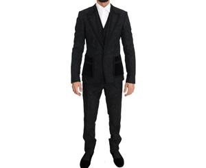Dolce & Gabbana Black Torrero Slim 3 Piece One Button Suit