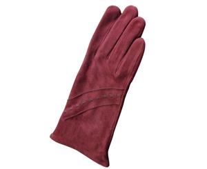 Eastern Counties Leather Womens/Ladies Sian Suede Gloves (Oxblood) - EL273